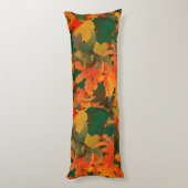Fallende Blätter Muster für Herbst Seitenschläferkissen (Rückseite (Vertikal))
