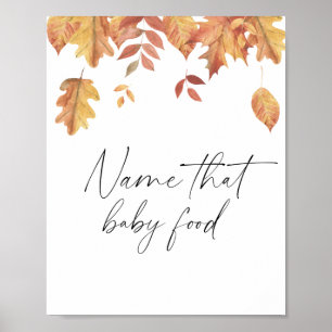 Fallende Blätter - Name für Babynahrung Poster