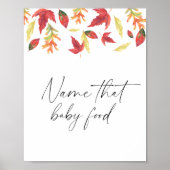 Fallende Blätter - nennen Sie das Babynahrung Poster (Vorne)