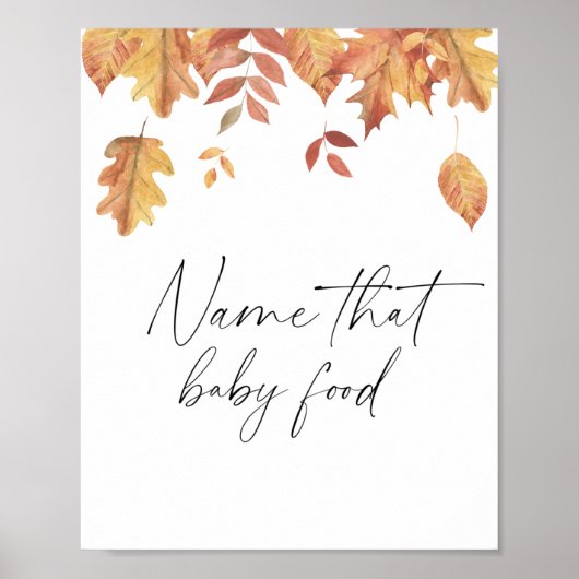 Fallende Blätter - nennen Sie das Babynahrung Poster (Vorne)