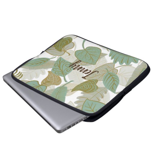 Fallende Blätter Notebook-Sieb Laptopschutzhülle (Vorne Knopf)