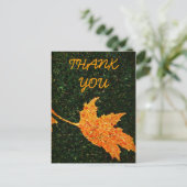 Fallende Blätter Ölgemälde Danke Postcard Postkarte (Stehend Vorderseite)