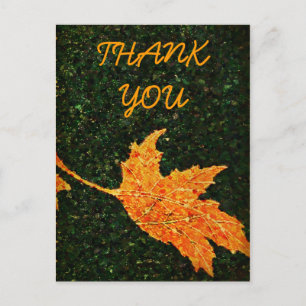 Fallende Blätter Ölgemälde Danke Postcard Postkarte
