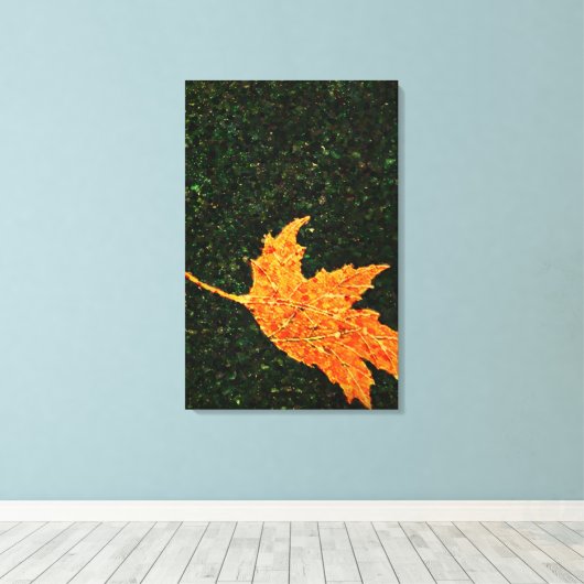 Fallende Blätter Ölgemälde gezackte Canvas drucken Leinwanddruck (Insitu (Holzboden))