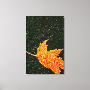 Fallende Blätter Ölgemälde gezackte Canvas drucken Leinwanddruck