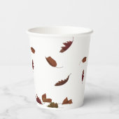 Fallende Blätter Pappbecher (Rückseite)