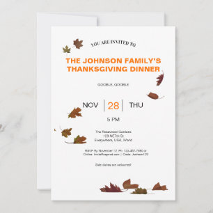 Fallende Blätter Party Einladung