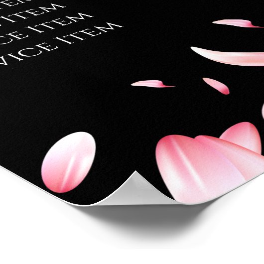 Fallende Blätter Preisliste Poster (Ecke)