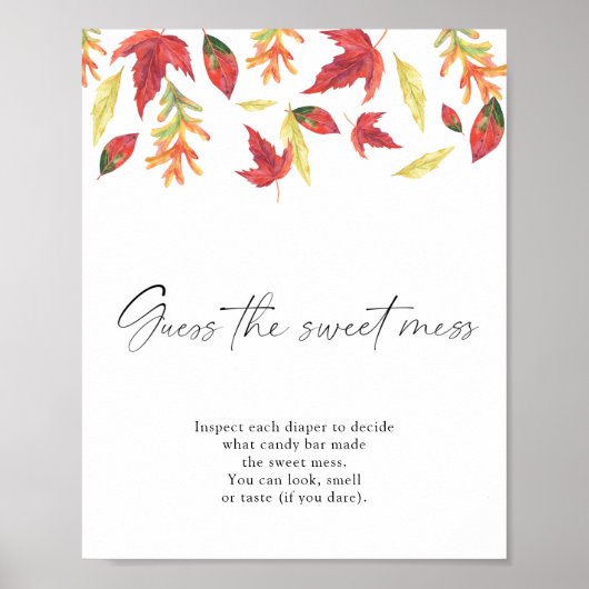 Fallende Blätter - raten Sie mal vom süßen Schlama Poster (Vorne)