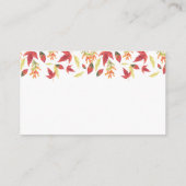 Fallende Blätter - Rezept für die Braut Begleitkarte (Rückseite)