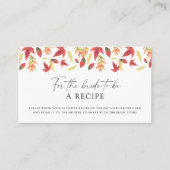 Fallende Blätter - Rezept für die Braut Begleitkarte (Vorderseite)