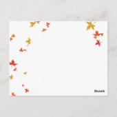 Fallende Blätter Rezeptkarte (benutzerdefinierte A Postkarte (Rückseite)