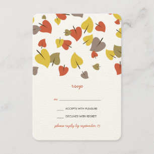 Fallende Blätter RSVP-Karte RSVP Karte