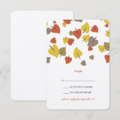Fallende Blätter RSVP-Karte RSVP Karte (Vorne/Hinten)