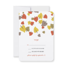 Fallende Blätter RSVP-Karte