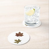 Fallende Blätter Runder Pappuntersetzer (Vor Ort)