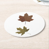 Fallende Blätter Runder Pappuntersetzer (Angewinkelt)
