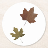 Fallende Blätter Runder Pappuntersetzer (Vorderseite)