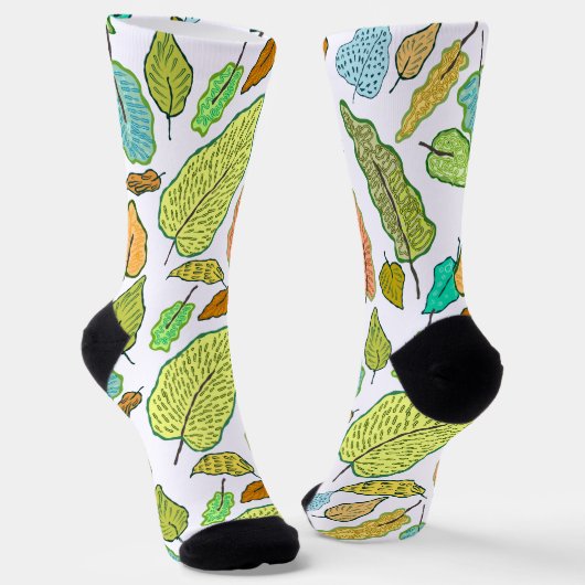 Fallende Blätter Socken (Gewinkelt)