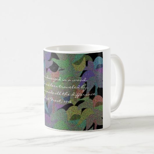 Fallende Blätter-Tasse Kaffeetasse (VorderseiteRechts)