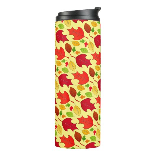 Fallende Blätter Thermosbecher (Nach links gedreht)