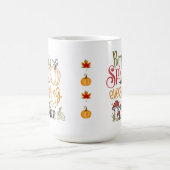 Fallende Blätter und Whimsical Pumpkins Kaffeetasse (Mittel)