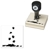 Fallende Blätter Vektor weißer Hintergrund Gummistempel (Stempel)
