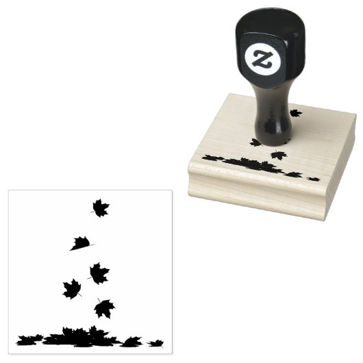 Fallende Blätter Vektor weißer Hintergrund Gummistempel (Stempel)