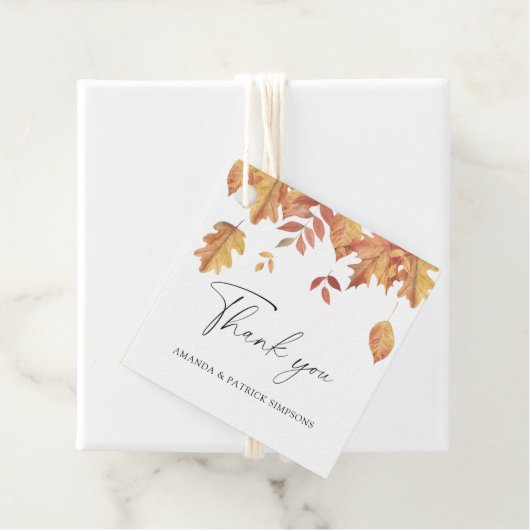 Fallende Blätter - Vielen Dank Geschenkanhänger (Beispiel)