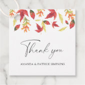 Fallende Blätter - Vielen Dank Geschenkanhänger (Vorderseite)