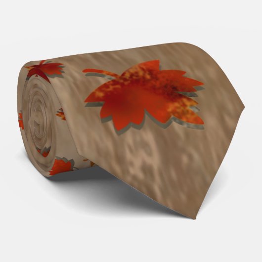 Fallende Blätter Vintages Muster Krawatte (Gerollt)