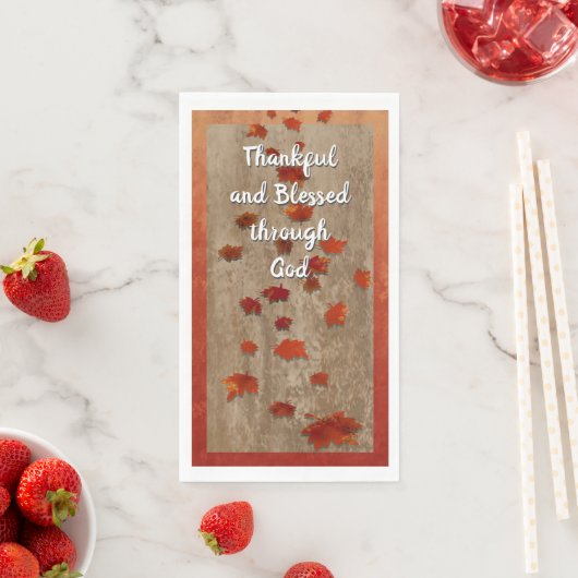 Fallende Blätter Vintages Muster Serviette (Beispiel)