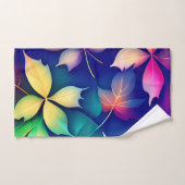 Fallende Blätter Violet Gradient Rainbow Pattern Badhandtuch Set (Handtuch)