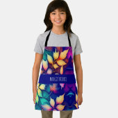 Fallende Blätter Violet Gradient Rainbow Pattern Schürze (Insitu)