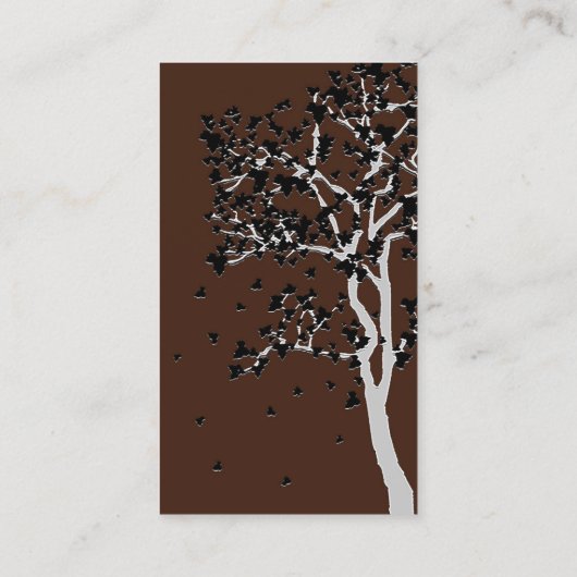 Fallende Blätter ~ Visitenkarten Visitenkarte (Rückseite)
