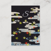 FALLENDE BLÄTTER, WASSER, Schönheitssalon Wellness Visitenkarte (Rückseite)