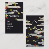 FALLENDE BLÄTTER, WASSER, Schönheitssalon Wellness Visitenkarte (Vorne/Hinten)