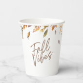 Fallende Blätter Wasserfarbenfallen Pappbecher (Rückseite)