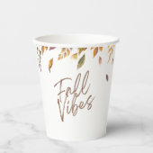 Fallende Blätter Wasserfarbenfallen Pappbecher (Vorderseite)