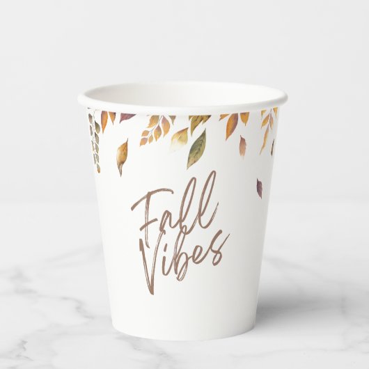 Fallende Blätter Wasserfarbenfallen Pappbecher (Vorderseite)