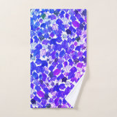 Fallende Blätter Wasserfarbmuster Lila Badhandtuch Set (Handtuch)