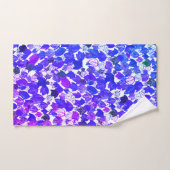 Fallende Blätter Wasserfarbmuster Lila Badhandtuch Set (Handtuch)