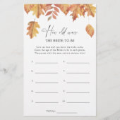 Fallende Blätter - Wie alt war die Braut, um zu sp (Vorderseite)