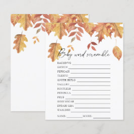 Fallende Blätter - Wortschatz-Baby-Duschgame