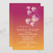 Fallende Blume Juicy Ombre Brautparty Einladung (Vorne/Hinten)