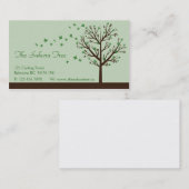 Fallende Blüten - Grün Visitenkarte (Vorne/Hinten)