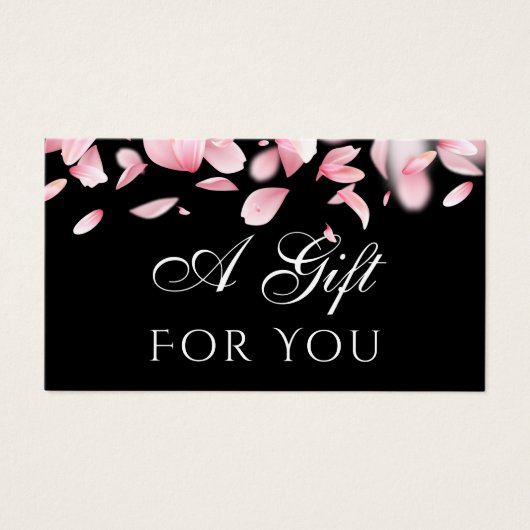 Fallende Blütenkarte (Vorderseite)