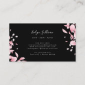 Fallende Blütenkarte Visitenkarte (Rückseite)