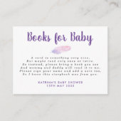 Fallende Boho Feathers Books für Babyfütterung Begleitkarte (Vorderseite)