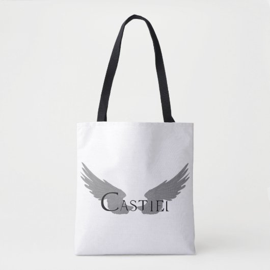 Fallende Castiel mit Flügeln schwarz Tasche (Vorderseite)